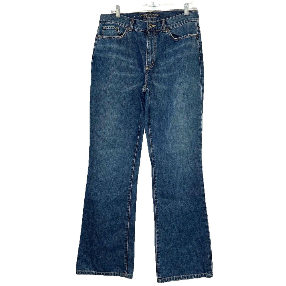 Lauren Jeans Co Bootcut Jeans Womens 10 Mid Rise Medium Wash Classic Denim
